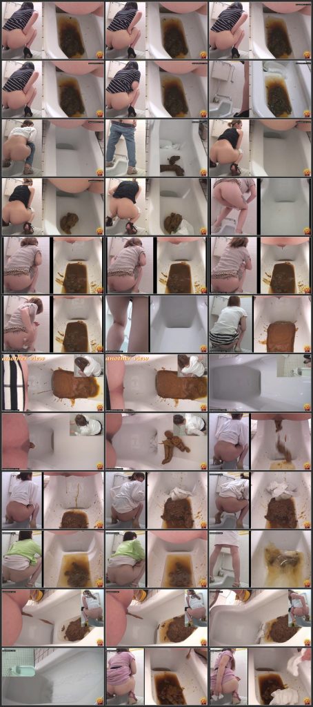 [EE-022] Scat. 盗覗3カメトイレ 便器に溜まるウンコ2. Defecation. 脱糞.