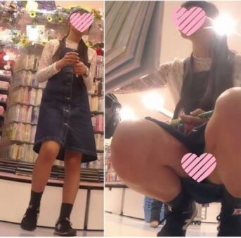 【逆さ撮り】清楚系Oリ子ちゃん