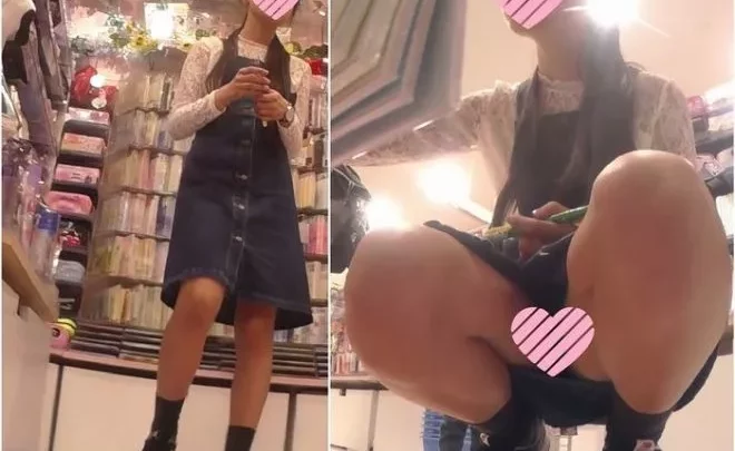 【逆さ撮り】清楚系Oリ子ちゃん
