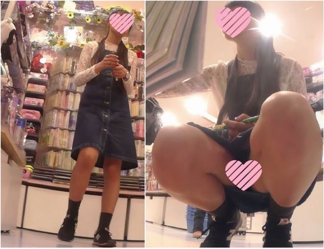 【逆さ撮り】清楚系Oリ子ちゃん