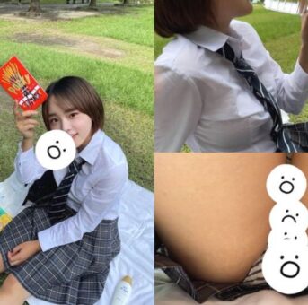 現役JKゆうな-８】公園でピクニック♡生パン♡