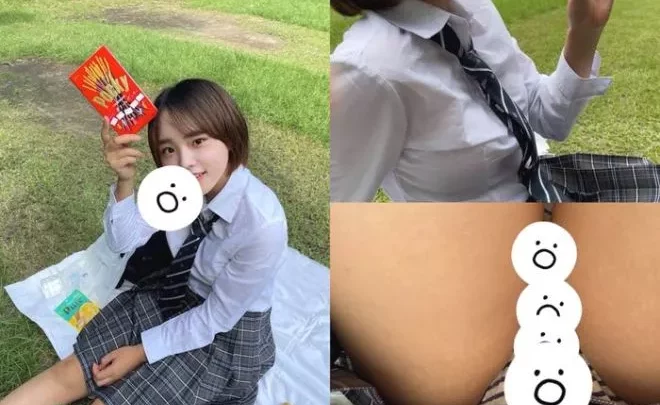 現役JKゆうな-８】公園でピクニック♡生パン♡