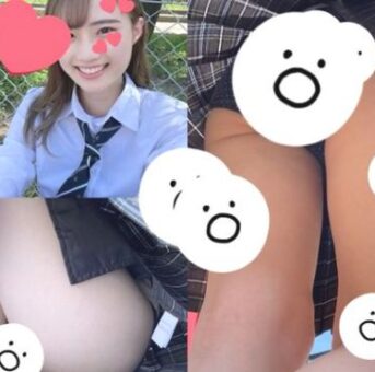 【現役JKゆうな-１２】色白美人ＪＫ♡生パン♡
