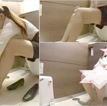 洋式トイレで変態オナニーとパンプスを嗅ぐＯＬ