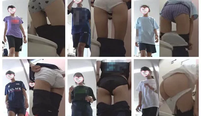 陸上部女子の洋式トイレを盗撮しました。2