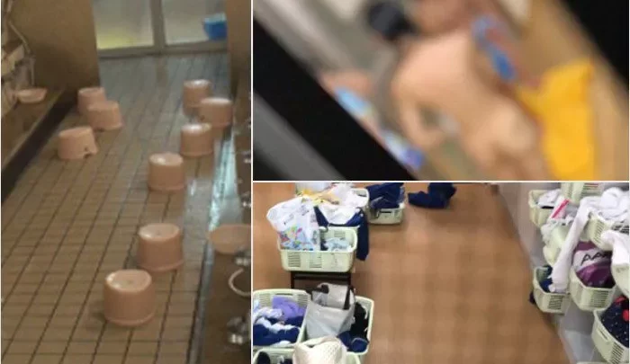 【JK風】部活で引き締まった体は最高♥合宿先ホテル♥集団女子風呂　1.2総集編