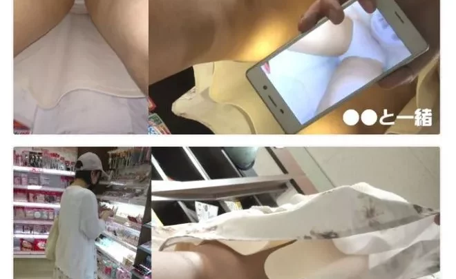 縞パン履いてるお姉さんをパシャリ