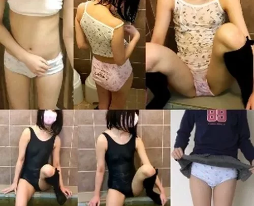 【混浴内風呂】下着のまま温泉に入って撮影される少女ボブ子。いろんなものが透けてます。