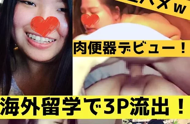 【流出】留学したら白人、黒人と3Pしちゃって肉便器扱いされちゃったｗ小◯寺 ◯那ちゃんのまとめ！【zip付き】