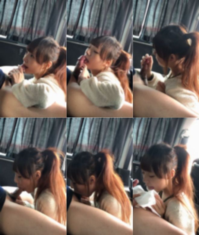 [パイパン]#2 貧乳ポニーテール専門学生の車内フェラ