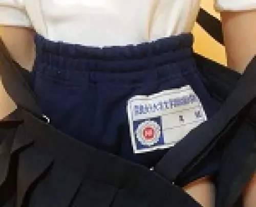珍しい学校名入りネームタグの付いたブルマ