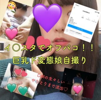 【無】【流出】イ〇スタでオフパコ！！巨乳ド変態娘自撮りまとめ