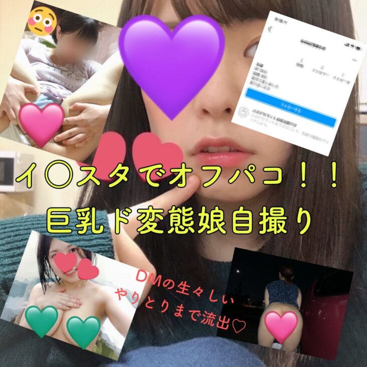 【無】【流出】イ〇スタでオフパコ！！巨乳ド変態娘自撮りまとめ