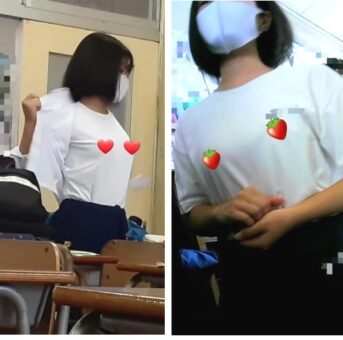 j○ロ○巨乳盗撮 透け放題