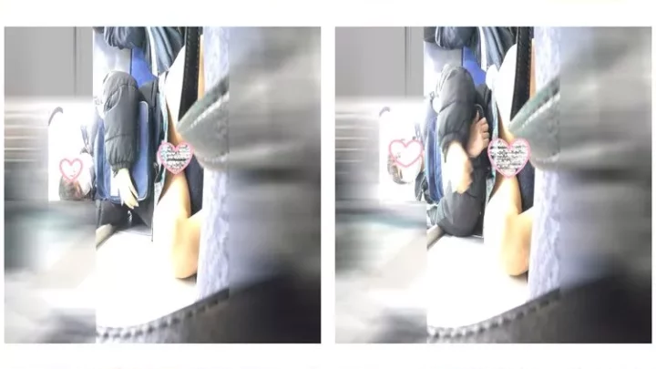 青チェ　ﾊﾞｷﾊﾞｷちんこ露出　ｽｶｰﾄ正面めくりでがっつり純白　盗撮しているところを盗撮　迫力4K映像で鮮明