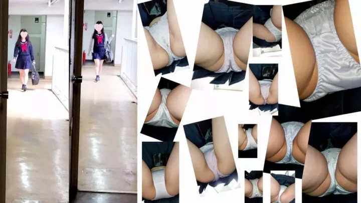 ちゃんと挨拶してくれるセーラー服さんの　真ん中に食い込み気味な清楚パンチラ　ねんいち35