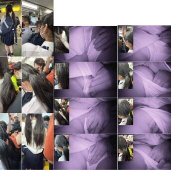梟の痴漢報告064（ツインテール制服女子に連日痴漢2日目）