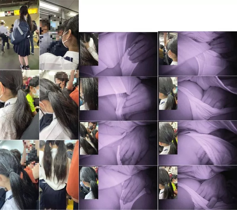 梟の痴漢報告064（ツインテール制服女子に連日痴漢2日目）