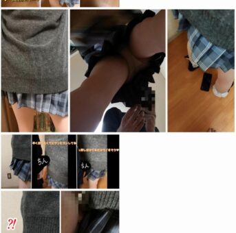 【生オカズ】図書館で色白JKにイタズラ