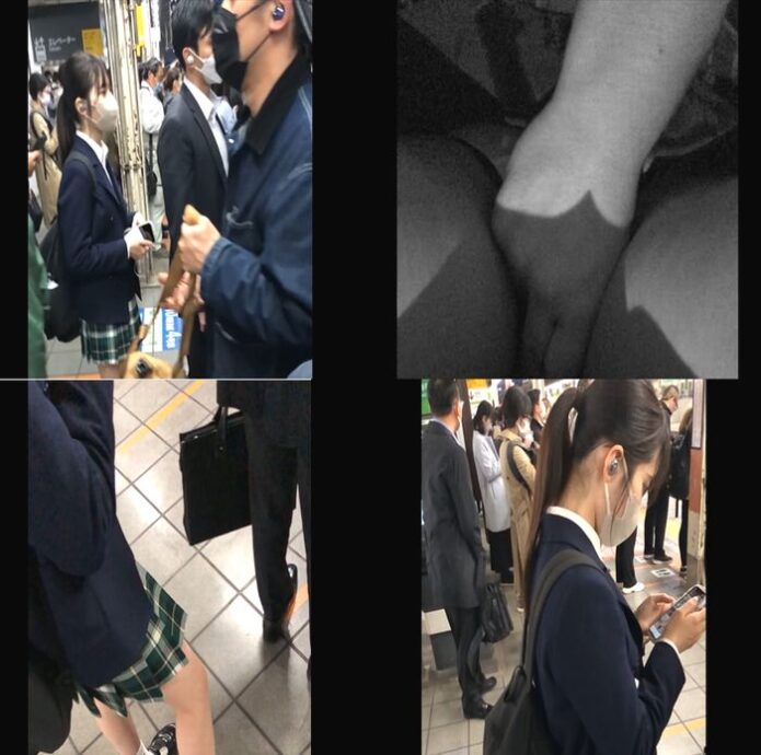 素人痴○日記３７TRAIN目★緑チェックミニスカート女子の生態