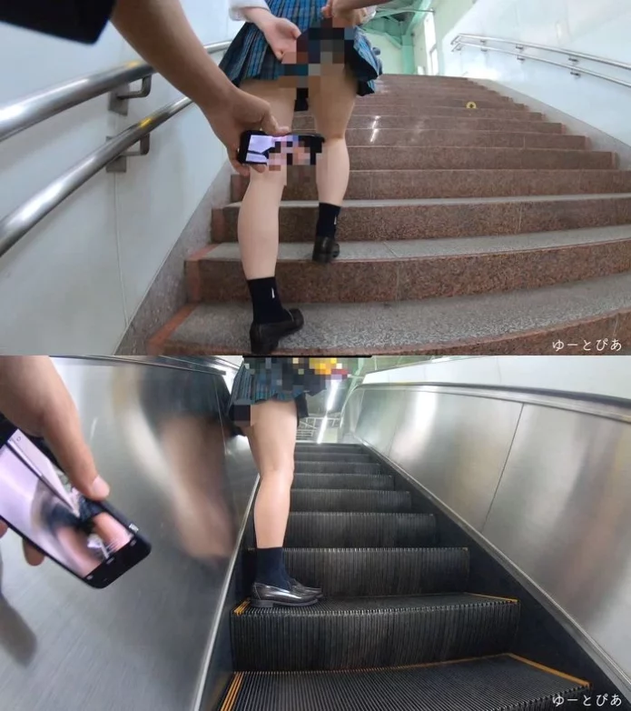 【有名校盗撮】よ～く見て！あの〇ikT〇kで見てたあの子でしょ！？青チェ制服からキラリと映えるパンツを盗撮！