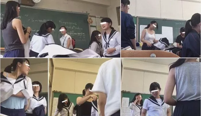 教室内で着替える乙女たち　2