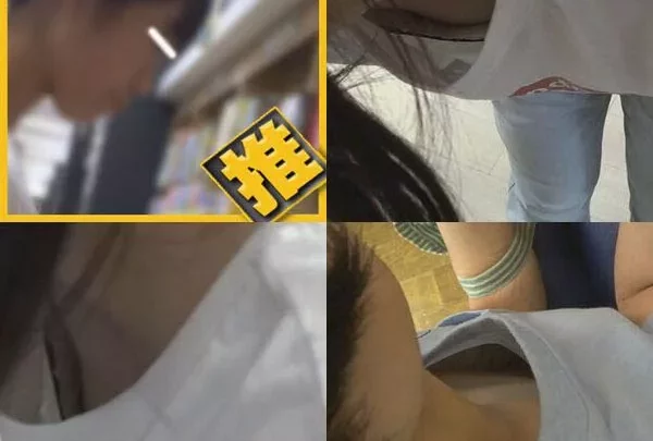 発育中の4人の胸元抜き打ち