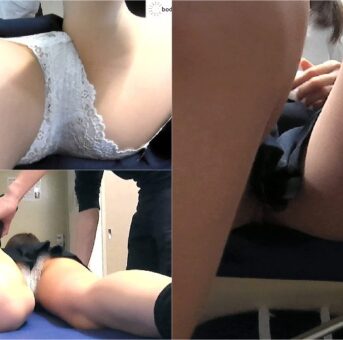 honpen (5) スケスケレース純白パンツJKの腰マッサージ