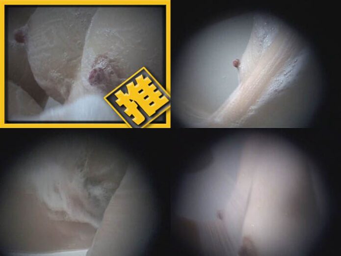 【覗き穴からノゾム濡れた女体　Vol.03】太ももむっちり毛は薄め　美乳お姉さん