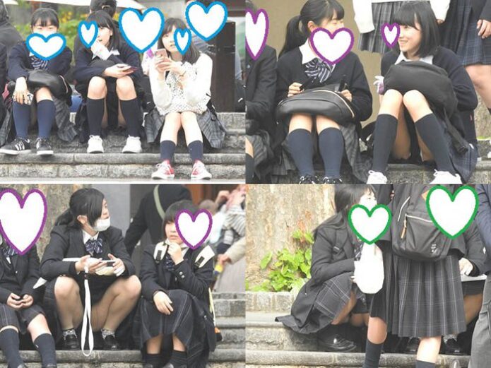 普段からＭ字パンチラ？（ＦＨＤ）お座りＫちゃん！！大変です！！パンツが見えてますよ特別編３