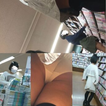 本屋にいた腐女子ちゃんとおまけでちっこいMOB娘をパシャリ