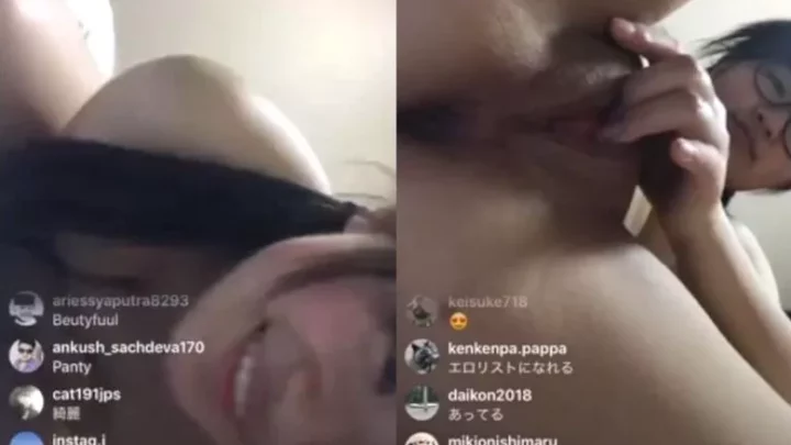 インスタライブで素人美◯女が脱いでオナニーしリスナー大興奮の神回