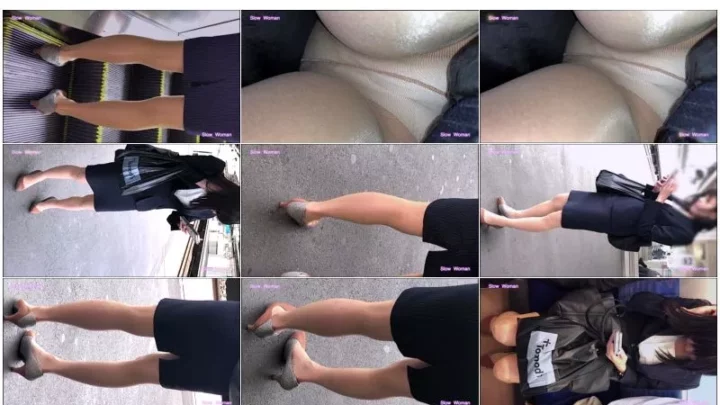禁断のパンチラ第3弾☆紺スーツミニスカOLさん!伝線パンストに大興奮^ ^