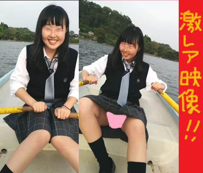 （PC/携帯対応）【激レア】女友達がボートを漕ぐ友達のスカートの中をさらす！！