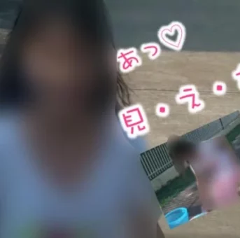 高学年美少女！胸元ユルユル水遊びハプニング・・