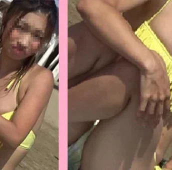 はみ出しちゃってる女の子♪