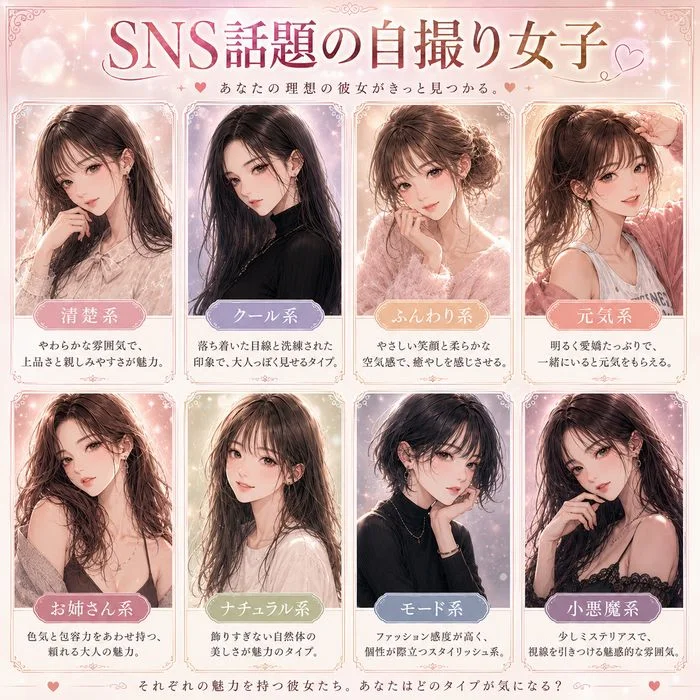 自撮りで魅せる女子の素顔