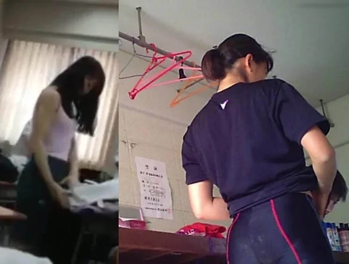 xj_15291745_ppv 学校の女子更衣室で制服から水着に着替える定点撮影3編